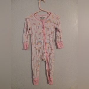 Pink Unicorn and Rainbow Kids One Piece 6-12 M